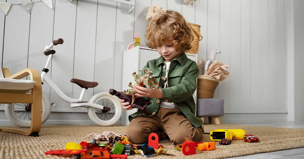 Child having fun during playtime
