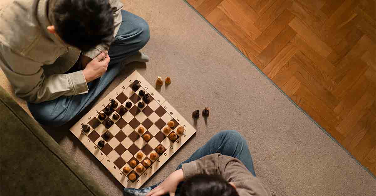 Kids playing chess