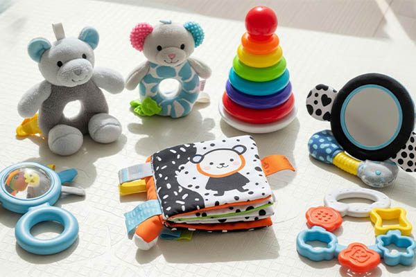 Sensory and wooden toys for learning time